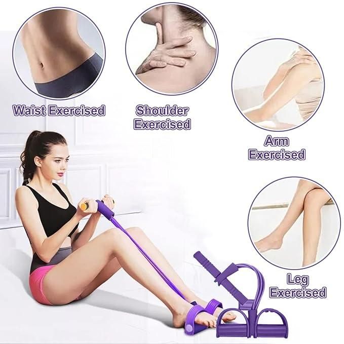 Pedal Resistance Band – 4-Rope Yoga & Full Body Workout Trainer