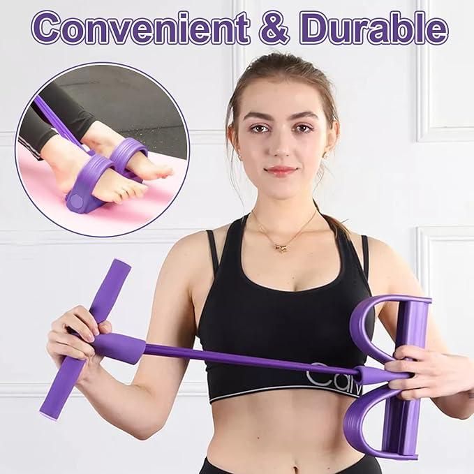 Pedal Resistance Band – 4-Rope Yoga & Full Body Workout Trainer