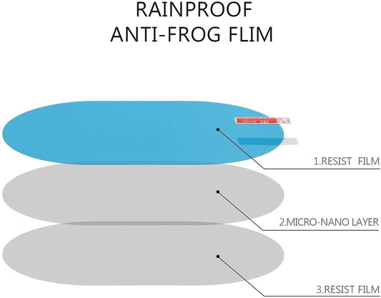एंटी-फॉग और रेनप्रूफ कार मिरर फिल्म - यूनिवर्सल फिट, एंटी-ग्लेयर, 2 का पैक