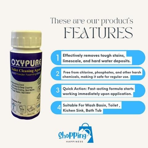 OxyPure Toilet Cleaning Powder – Deep Clean, Fresh Scent & Easy Use (Pack of 2 x 100g)