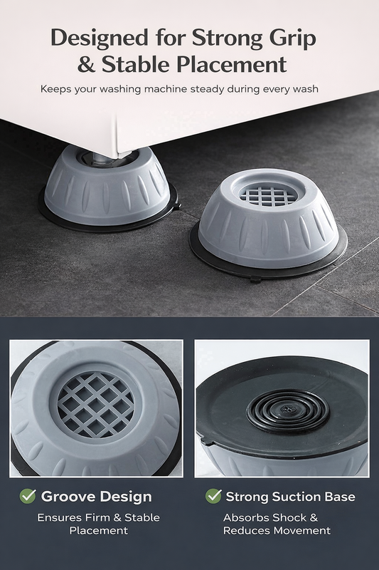 Anti Vibration Pads for Washing Machine – Shockproof Feet (4 Pcs)