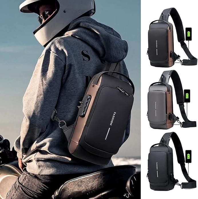 Unisex Sling Bag – Stylish Leather Look, Lightweight & Travel-Ready