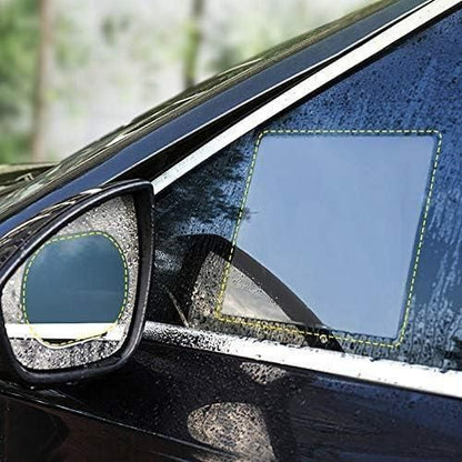 Anti-Fog & Rainproof Car Mirror Film – Universal Fit, Anti-Glare, Pack of 2