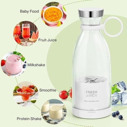 Travel Portable Mini Juice Blender – Rechargeable Personal Smoothie Maker & Fruit Juicer
