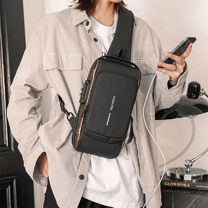 Unisex Sling Bag – Stylish Leather Look, Lightweight & Travel-Ready