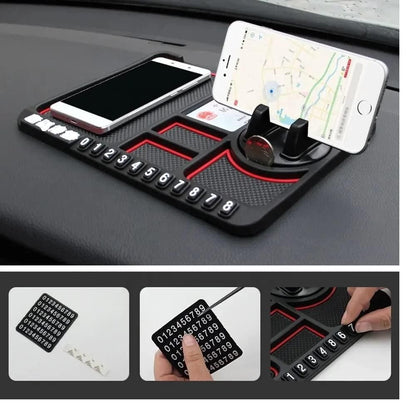 HSR Anti-Slip Car Phone & GPS Holder – Universal Silicone Dashboard Mount