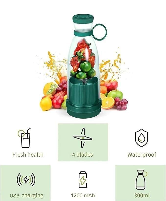 Travel Portable Mini Juice Blender – Rechargeable Personal Smoothie Maker & Fruit Juicer