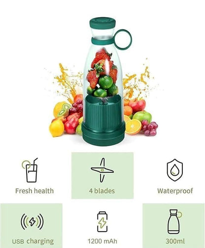 Travel Portable Mini Juice Blender – Rechargeable Personal Smoothie Maker & Fruit Juicer