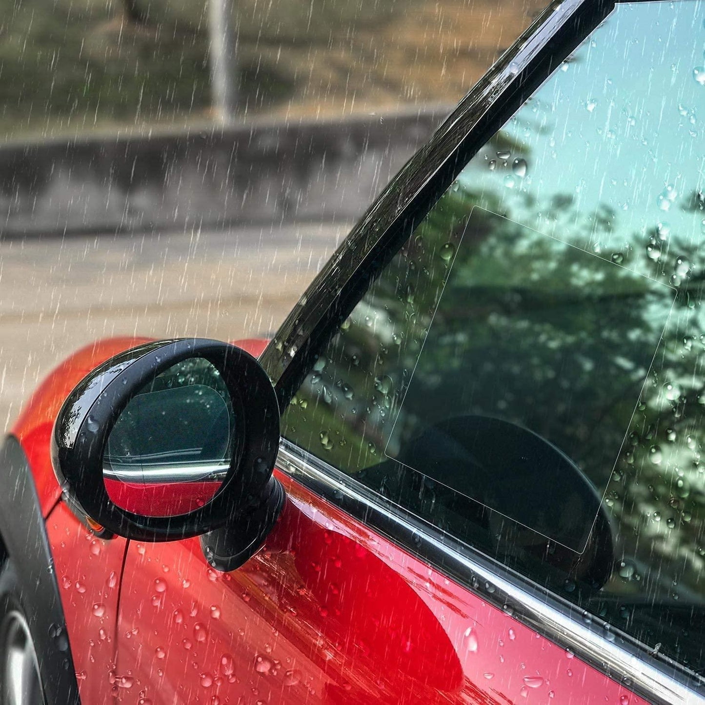 Anti-Fog & Rainproof Car Mirror Film – Universal Fit, Anti-Glare, Pack of 2
