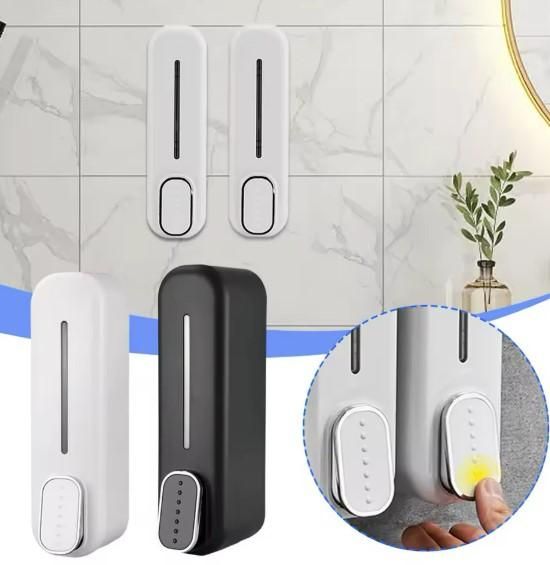 Wall-Mounted Manual Soap Dispenser – Space-Saving, Easy Press & Refillable