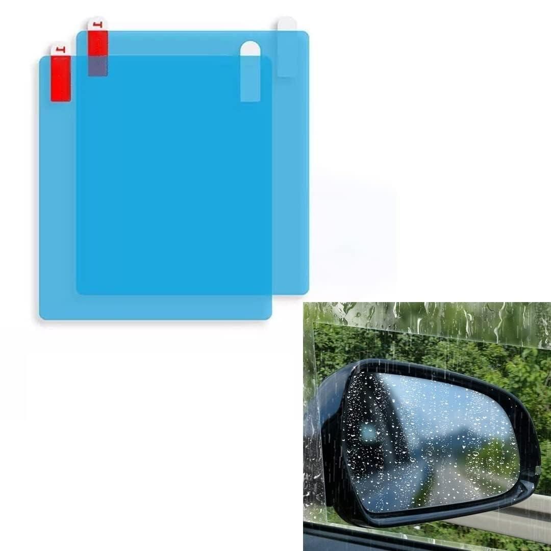 Anti-Fog & Rainproof Car Mirror Film – Universal Fit, Anti-Glare, Pack of 2
