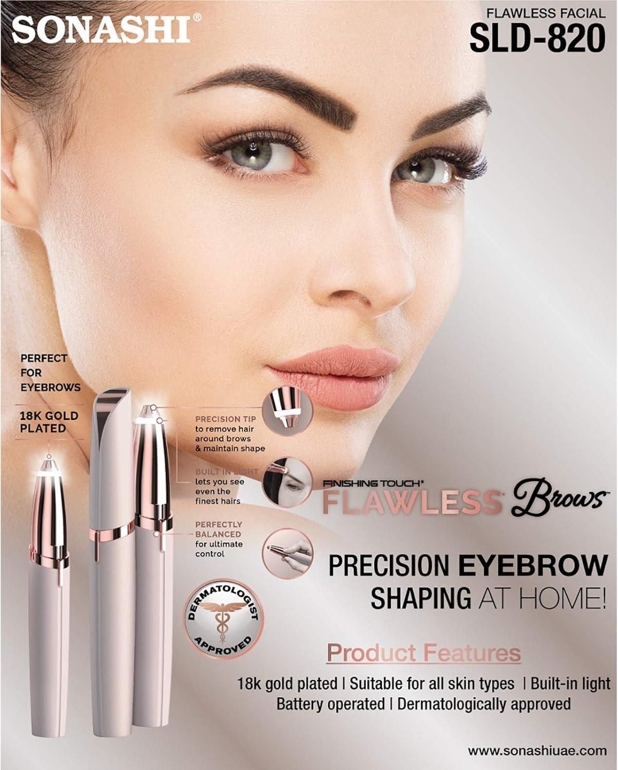 Flawless Eyebrow Trimmer for Women – Painless Precision Hair Remover & Portable Shaper