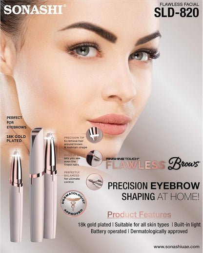 Flawless Eyebrow Trimmer for Women – Painless Precision Hair Remover & Portable Shaper