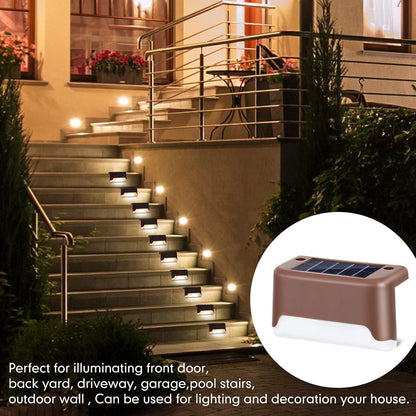 Solar Deck Lights Outdoor – Waterproof LED Step, Fence & Garden Lighting for Home Decoration