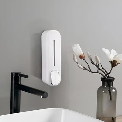 Wall-Mounted Manual Soap Dispenser – Space-Saving, Easy Press & Refillable
