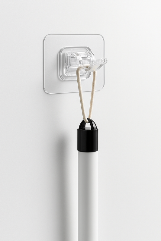 Self-Adhesive Rod Clip Hooks (Pack of 6) – No Drill, Easy Stick-On for Curtain & Towel Rods