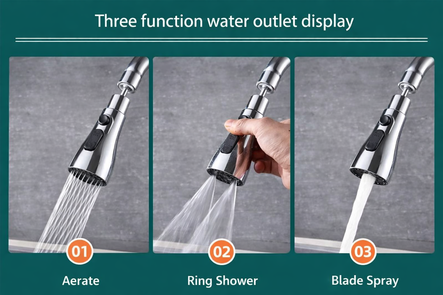 Smart 3-Mode Kitchen Faucet Nozzle