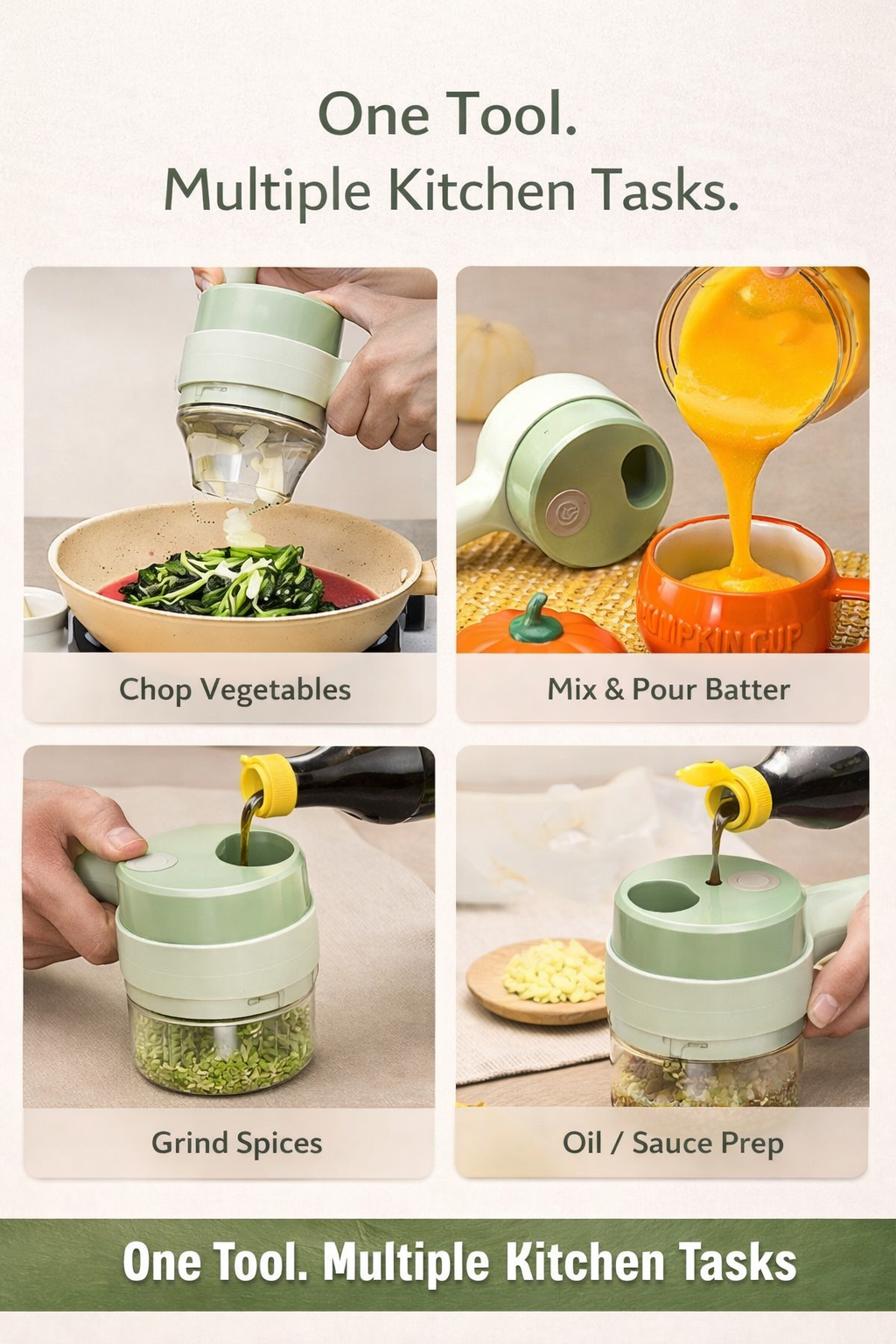 Smart 4-in-1 Electric Vegetable Cutter