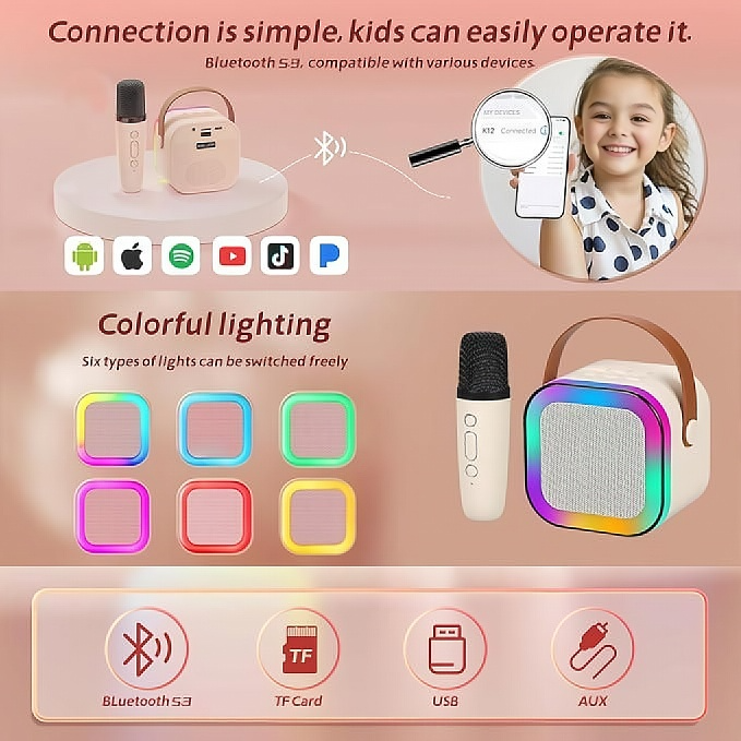Bluetooth Karaoke Speaker with Microphone – Portable, Wireless & Party-Ready