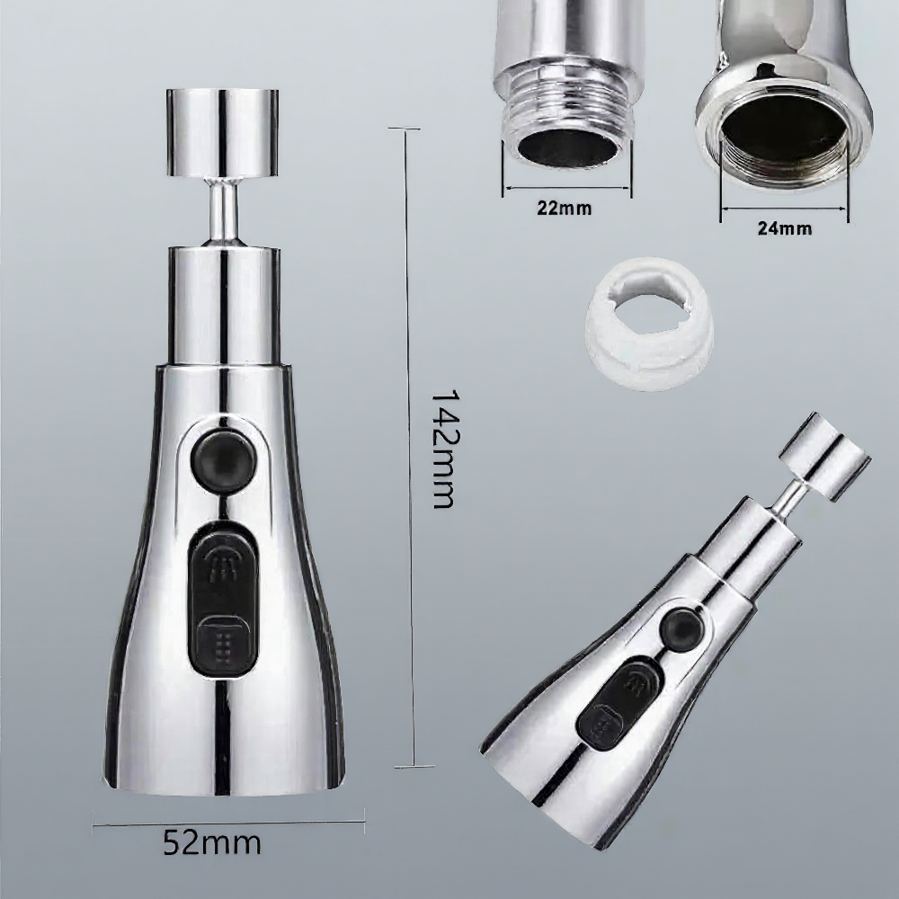 Smart Kitchen Faucet Nozzle – 3-in-1 Spray Modes for Easy, Efficient Washing