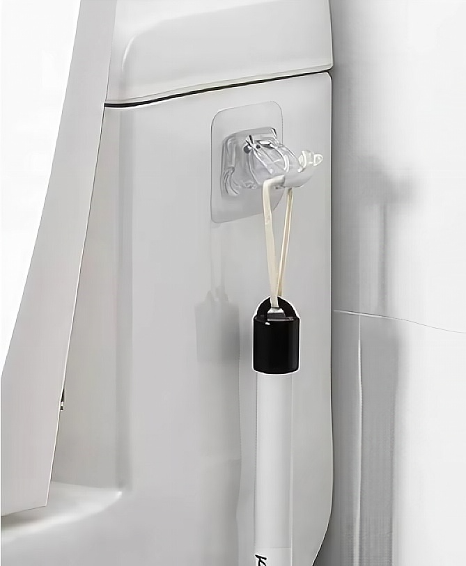 Self-Adhesive Rod Clip Hooks (Pack of 6) – No Drill, Easy Stick-On for Curtain & Towel Rods