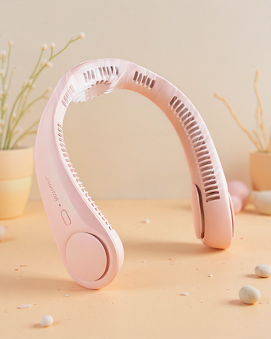 Bladeless Rechargeable Neck Fan – Portable, Wearable & Hands-Free Cooling