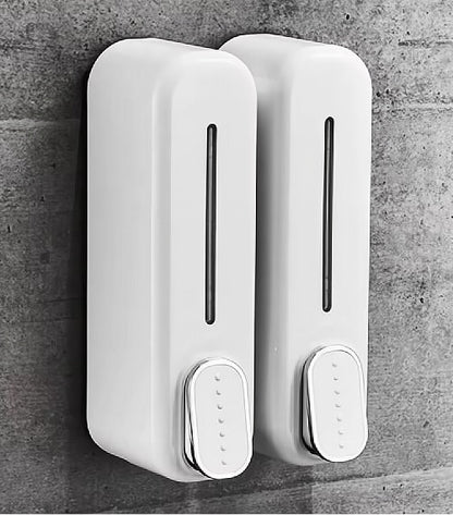 Wall-Mounted Manual Soap Dispenser – Space-Saving, Easy Press & Refillable