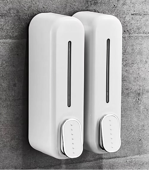 Wall-Mounted Manual Soap Dispenser – Space-Saving, Easy Press & Refillable