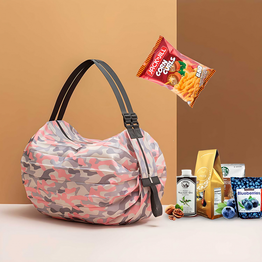 2-in-1 Foldable Shopping Bag – Reusable, Lightweight & Eco-Smart Tote