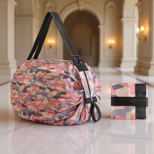 2-in-1 Foldable Shopping Bag – Reusable, Lightweight & Eco-Smart Tote
